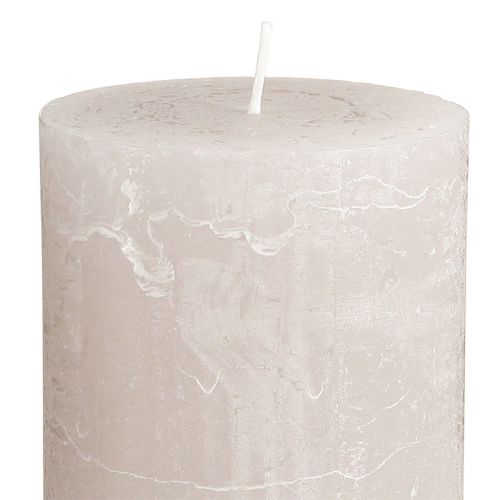 Product Light Grey Pillar Candles, Set of 4 - Solid Color, Decorative Cylinder Candles 70x120mm, Long-Lasting Block Candles for Stylish Lighting and Home Decoration