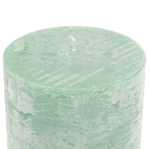 Product Solid colored candles light green 50x100mm 4pcs
