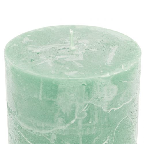 Product Solid-colored candles light green 60x80mm 4 pcs