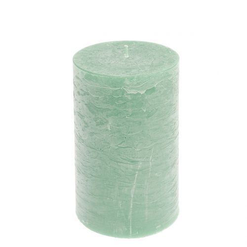 Product Solid colored candles light green 85x150mm 2pcs