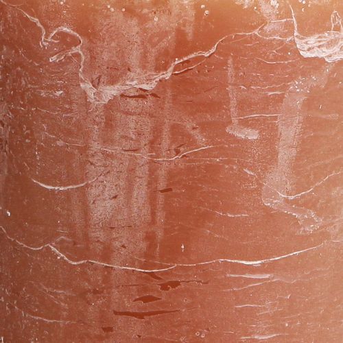 Product Solid-color caramel pillar candles, 85x120mm, set of 2, rustic decoration, long burning time