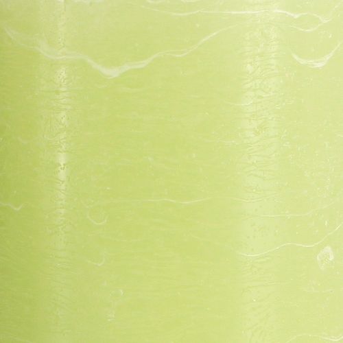 Product Solid-color pillar candles, lime green, 85×150mm, set of 2, high-quality candles for home ambiance &amp; decoration