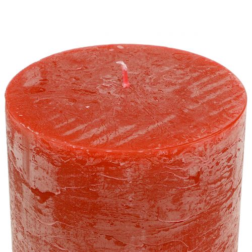 Product Solid colored candles orange 50x100mm 4pcs