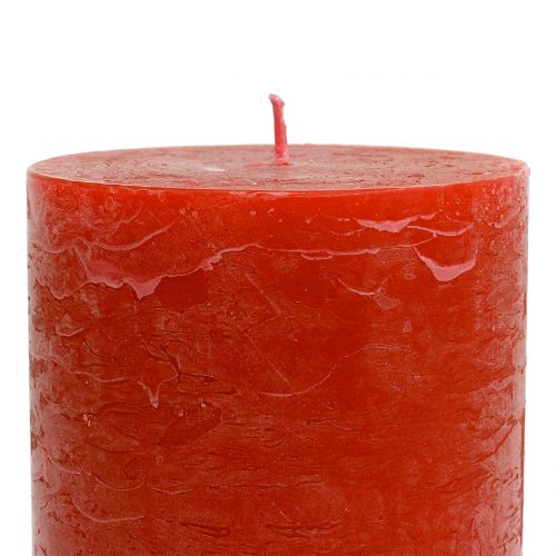 Product Solid colored candles orange 85x150mm 2pcs