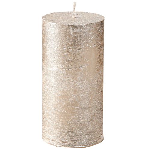 Solid-colored candles platinum 50x100mm 4 pcs