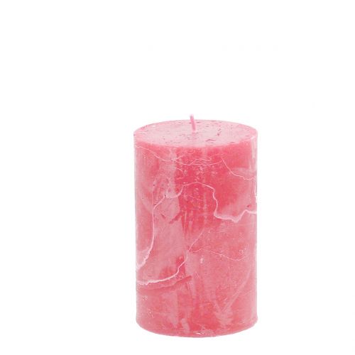 Floristik24 Solid colored candles pink 60x100mm 4pcs