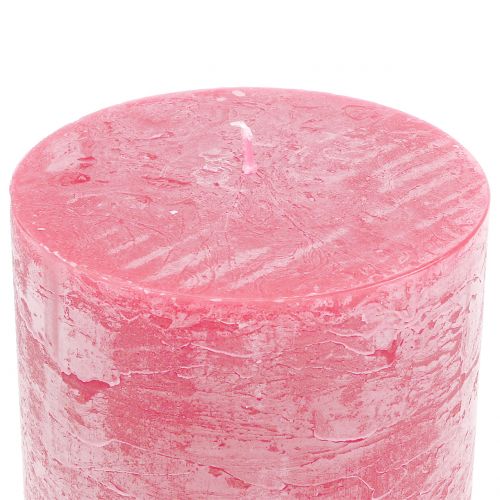 Product Solid colored candles pink 60x100mm 4pcs