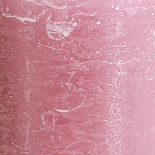 Product Dusty rose pillar candles 70×120mm, dyed throughout, set of 4, decorative candles for weddings & home