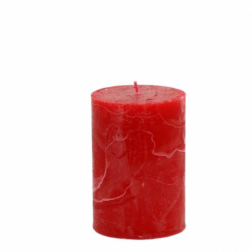 Product Solid colored candles red 70x100mm 4pcs