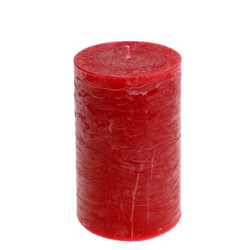 Floristik24 Solid-colored candles red 85x150mm 2 pcs