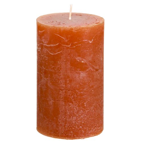 Product Solid-colored pillar candles, reddish-brown, 60x100mm, set of 4, decorative, romantic, rustic