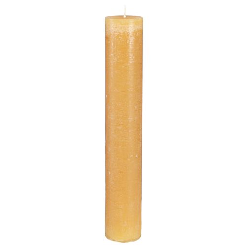 Product Solid coloured candles, stick candles, honey 50x300mm, 4 pieces