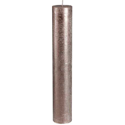 Solid coloured candles, taper candles, copper 50x300mm, 4 pieces