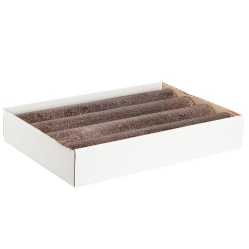 Floristik24 Solid coloured candles, taper candles, copper 50x300mm, 4 pieces