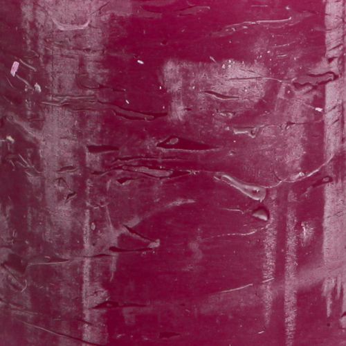 Product Dyed-through trendy candles Berry Purple, pillar candles, 70×80mm, set of 4, table decoration