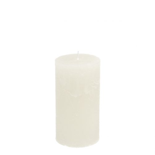 Product Solid colored candles white 50x100mm 4pcs