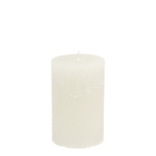 Product Solid colored candles white 60x100mm 4pcs
