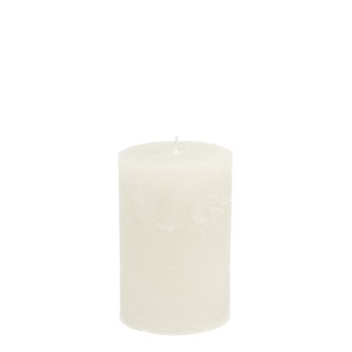 Solid-colored candles white 60x80mm 4 pcs