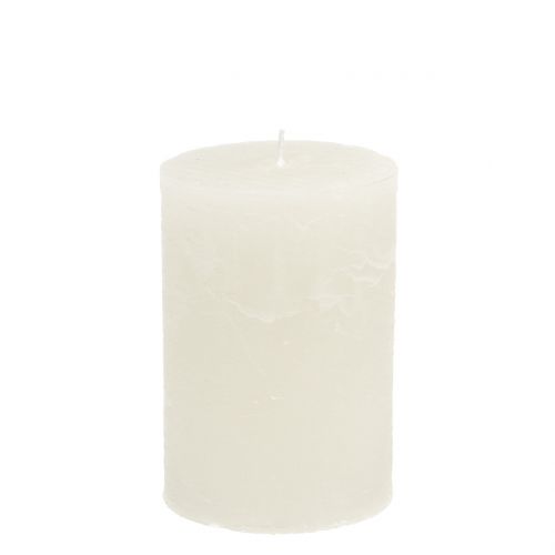 Solid colored candles white 85x120mm 2pcs