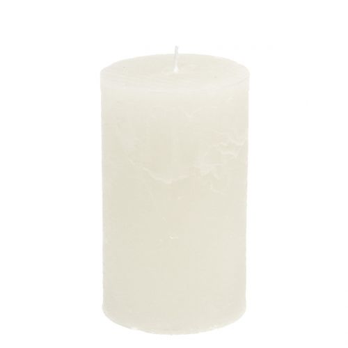 Solid colored candles white 85x150mm 2pcs