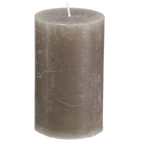 Product Solid-colored pillar candles, brown candles, 60x100mm, set of 4, autumn decoration