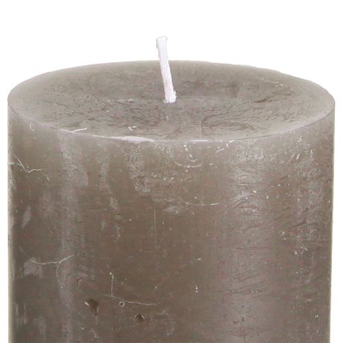 Product Solid-colored pillar candles, brown candles, 60x100mm, set of 4, autumn decoration