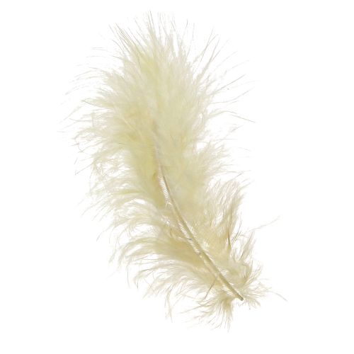 Product Real feathers for crafting in light yellow 5cm – 10cm 20g