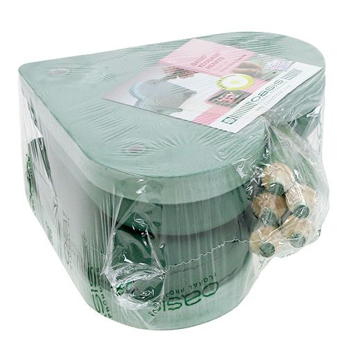 Product Floral foam heart with click system floral foam green 20cm 2 pcs