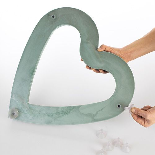 Product Floral foam heart open floral material green 38cm 2 pcs wedding decoration