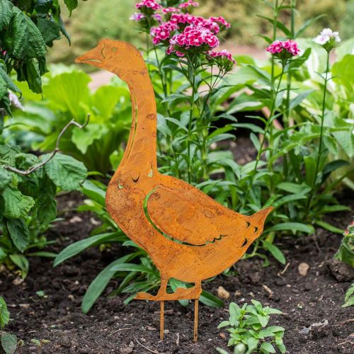 Floristik24 Patina Garden Stake Goose Retro H42.5cm