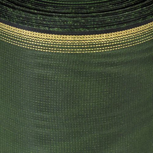 Product Elegant dark green moiré wreath ribbon, 125mm with gold pearl edge, mourning ribbon, wedding decoration, bow ribbon