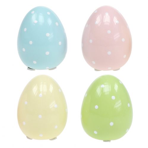 Ceramic egg 6.5cm assorted 4pcs