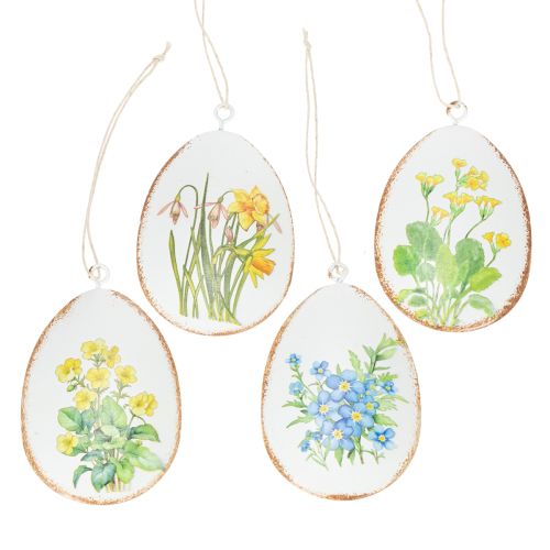 Floristik24 Easter eggs with spring flowers, ideal for Easter bouquets or windows, 8cm, 8 pieces