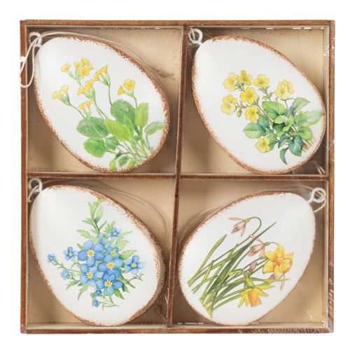 Product Easter eggs with spring flowers, ideal for Easter bouquets or windows, 8cm, 8 pieces
