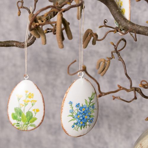 Product Easter eggs with spring flowers, ideal for Easter bouquets or windows, 8cm, 8 pieces