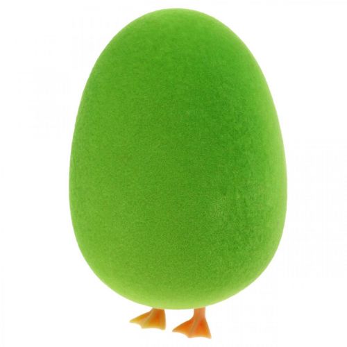 Floristik24 Egg Easter decoration with legs Easter egg decoration egg green H13cm 4pcs