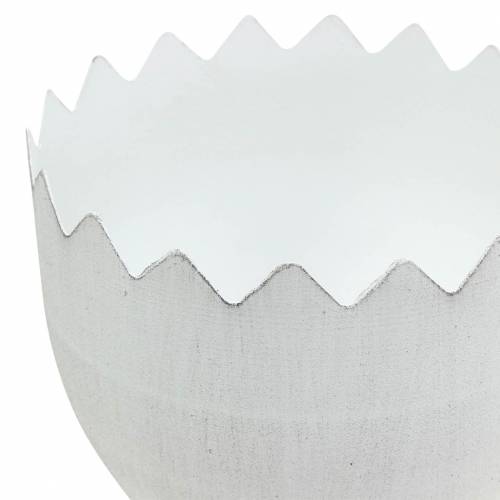 Floristik24 Eggshell plant pot with legs Ø13cm H21cm white