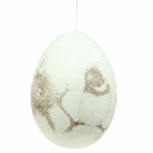 Product Egg vintage motif to hang 8cm 6pcs