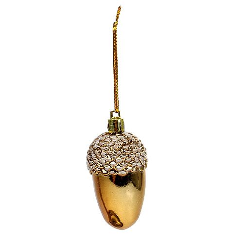 Floristik24 Acorn to hang brown 7.5cm 3pcs