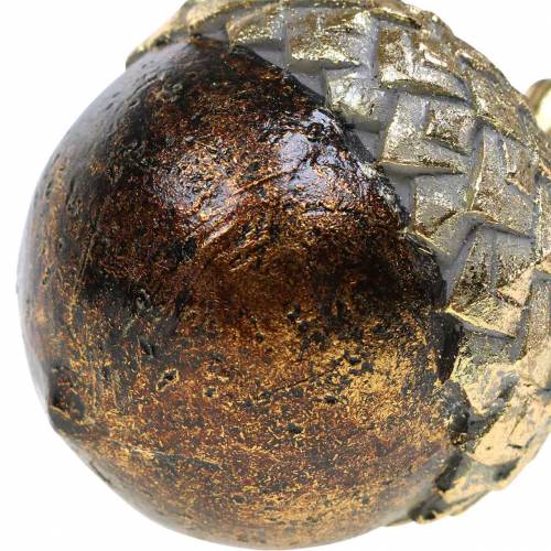 Floristik24 Decorative acorn golden Ø7.4cm H9.7cm