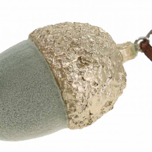 Floristik24 Christmas tree decorations acorn green, gold 4 × 6cm 6pcs