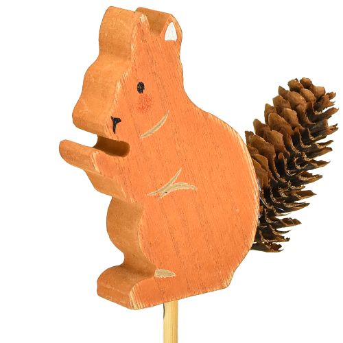 Product Squirrel decorative flower plugs wood 9×8×1.5cm 12pcs