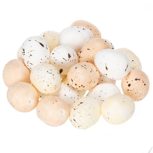 Decorative Easter eggs with a speckled surface for spring arrangements, 3cm, 24 pieces