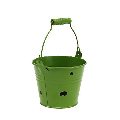 Floristik24 Bucket green Ø10cm H8cm antique look