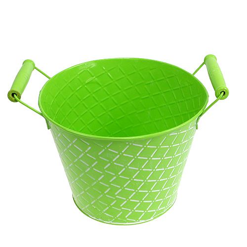 Floristik24 Bucket Green Ø21cm H16cm