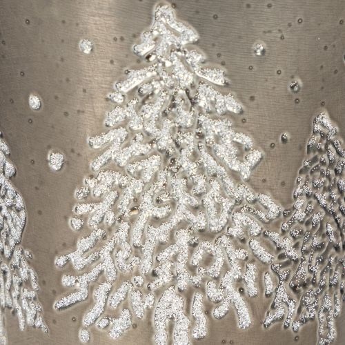 Decorative bucket with fir trees and wooden handle, 13cm | Floristik24.ie