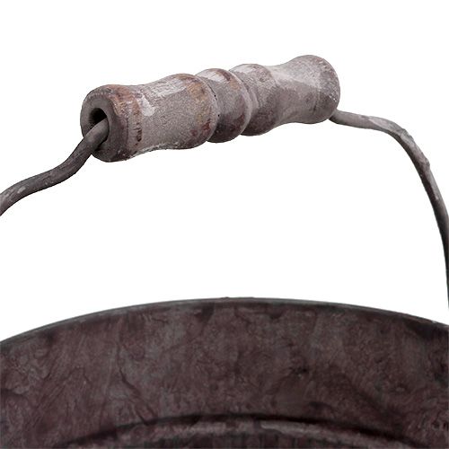 Floristik24 Bucket Zinc Ø15cm H12cm Purple washed