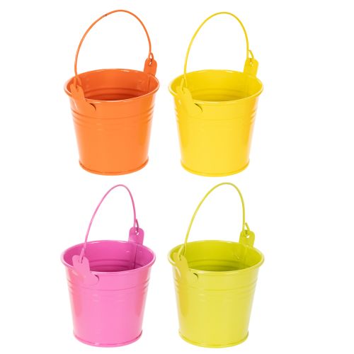 Colorful buckets, Ø8cm H7.5cm, 12 pieces buy online | Floristik24.ie