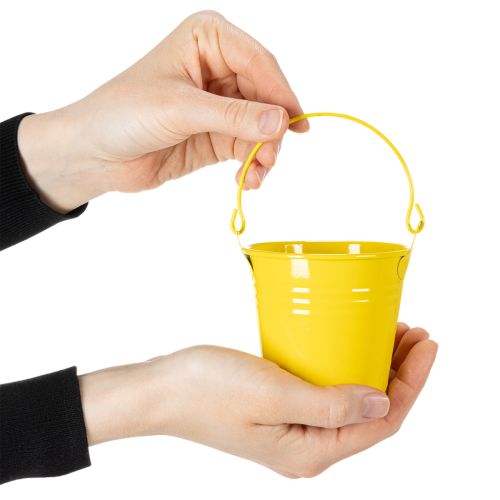 Colorful buckets, Ø8cm H7.5cm, 12 pieces | Floristik24.ie