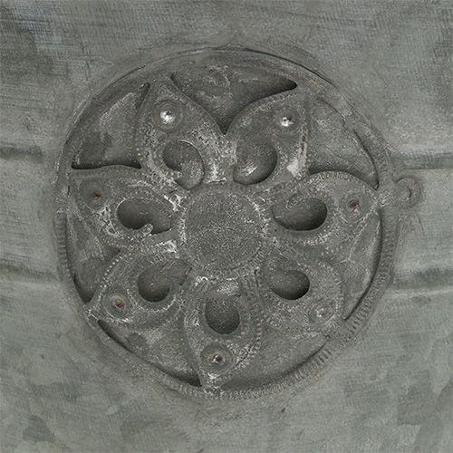 Floristik24 Bucket with flower Ø16cm H15cm zinc